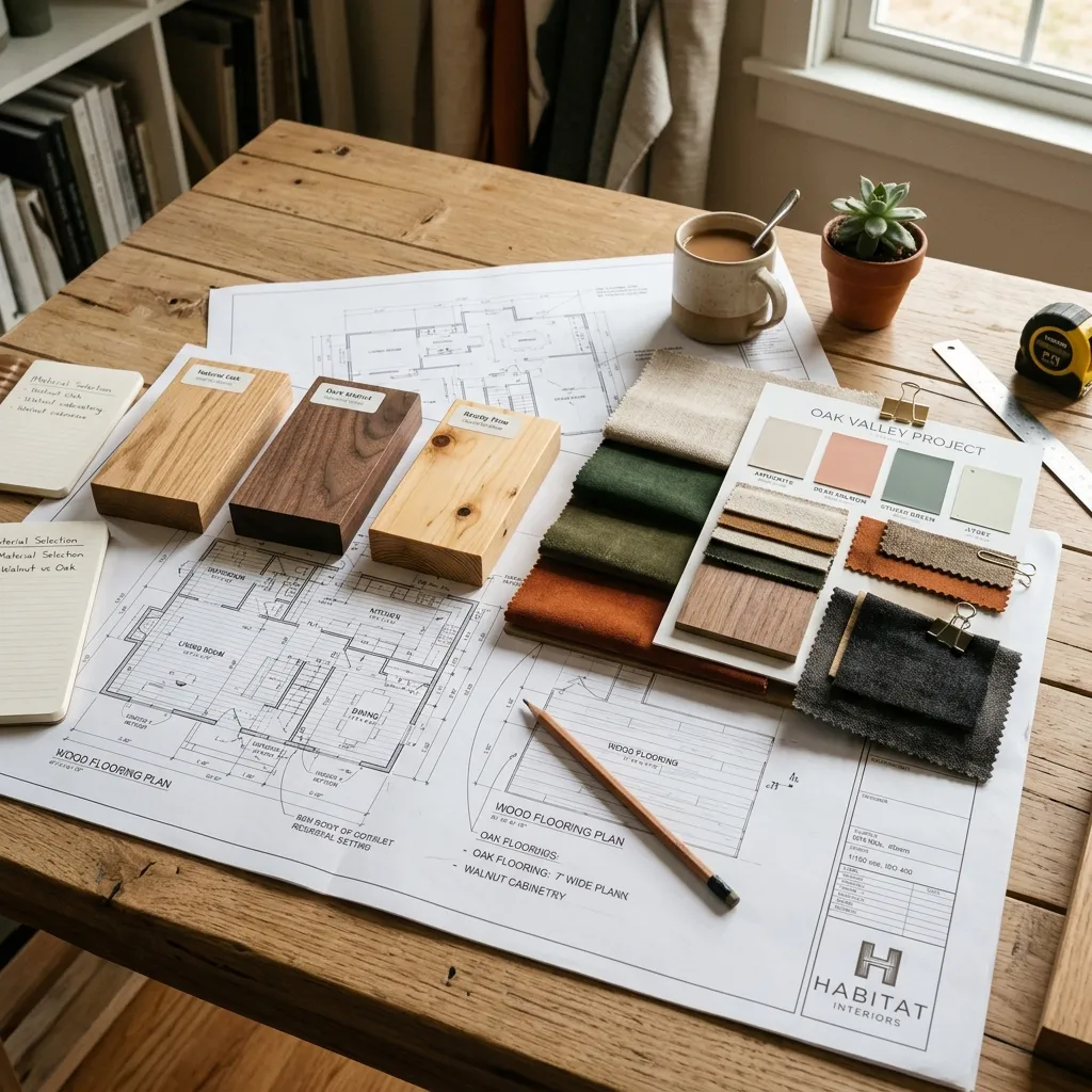 Dizajn enterijera — materijali i plan